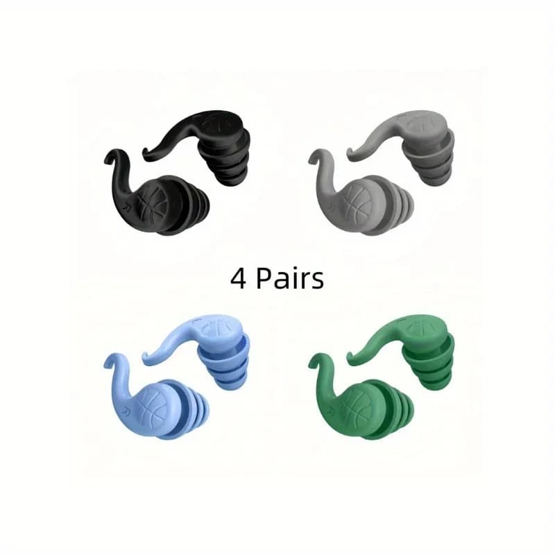 1 pair of swimming ear plugs, waterproof, reusable, silicone, for diving, water sports, surfing, shower, swimming accessories