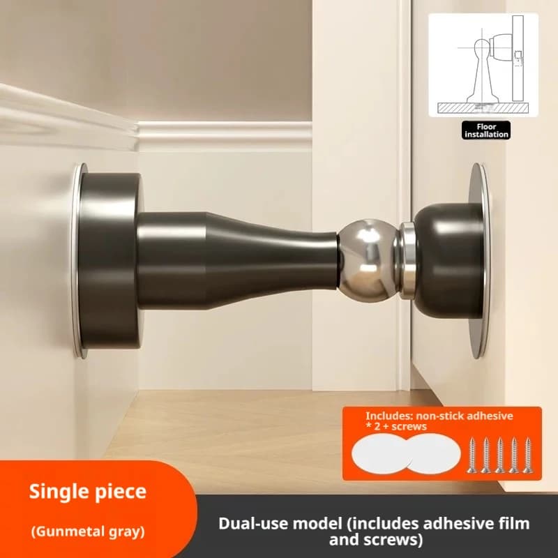 Powerful New Stainless Steel Magnetic Door Stopper - Heavy-Duty Bedroom Door Holder for Home Protection