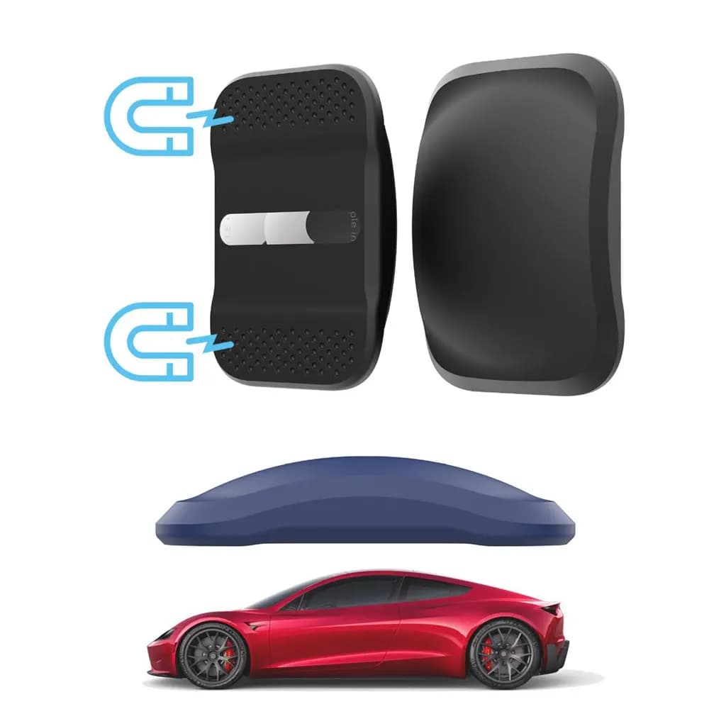 Custodia Magnetica per AirTag, Cover Protettiva Nascosta in Silicone per Localizzatore Air Tag, Anti-furto per Auto, Bici, Bagagli, Moto