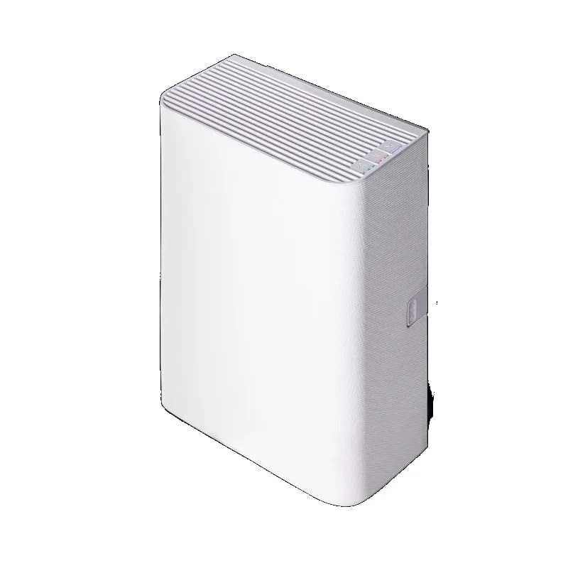 Purificatore d'aria elettrico domestico con filtro HEPA a carbone attivo, sensore intelligente, funzionamento silenzioso, controllo tramite app, montaggio a parete