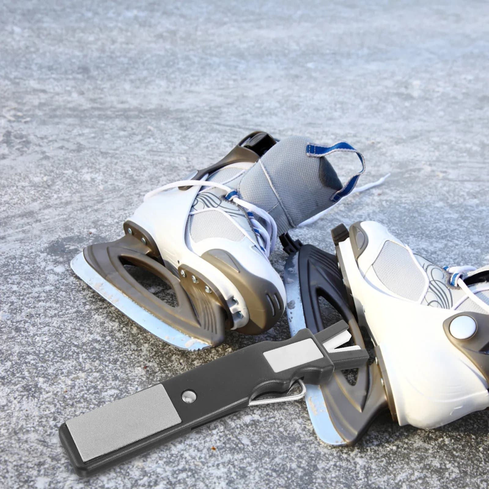 Affilatore per Pattini da Ghiaccio ad Alte Prestazioni, Pietra Abrasiva Compatta per Affilare Lame di Pattini da Hockey e Scarpe da Pattinaggio, Strumento Facile da Usare Fai-da-Te