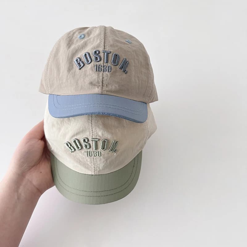 Cappellini da baseball per bambini 6-36 mesi, unisex, con protezione solare, a blocchi di colore e lettere, estivi, a becco d'anatra, ad asciugatura rapida
