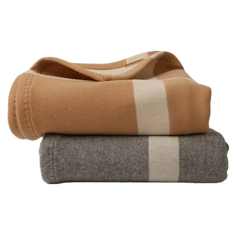 Coperta in Lana e Cashmere Personalizzata per Casa, Hotel e Viaggio, Misura King Size, Lussuosa e Morbida, 100% Lana, per Letto e Divano