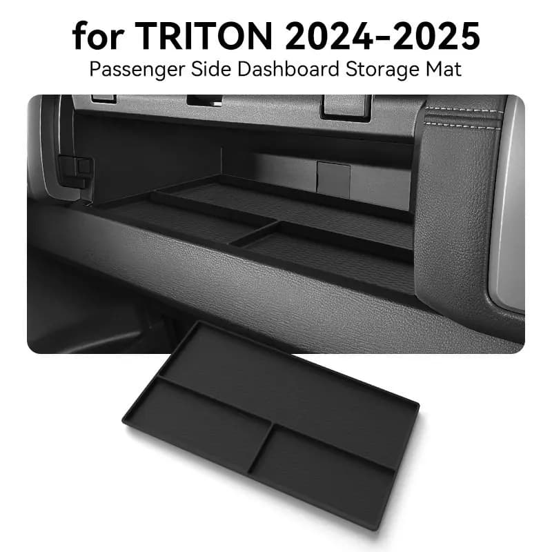 Organizer per Cruscotto in Silicone Compatibile con Mitsubishi TRITON 2024-2025, Scatola Portaoggetti per Auto