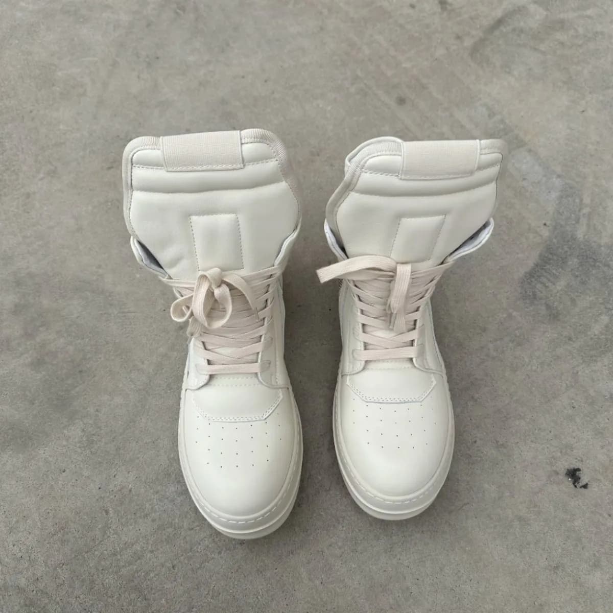 Ro Classic Scarpe da ginnastica in pelle bianca avorio Stivali alti da uomo Sneaker con cerniera Scarpe casual da donna Stivaletti stringati
