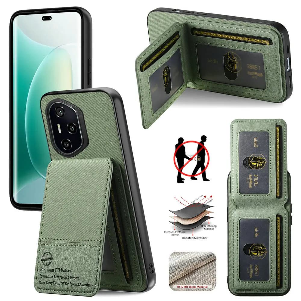 Custodia di Lusso Honor 500 Pro 5G per Huawei Honor 400 Lite, Porta Carte in Pelle RFID con Supporto, Cover Posteriore per Honor 400 Smart 400Pro