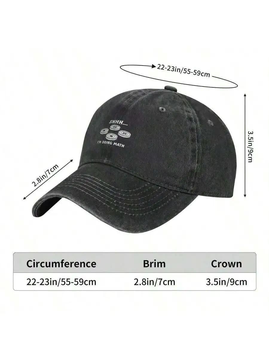 Funny Graphic Print Adjustable Washed Baseball Cap Unisex Adult Casual Hat