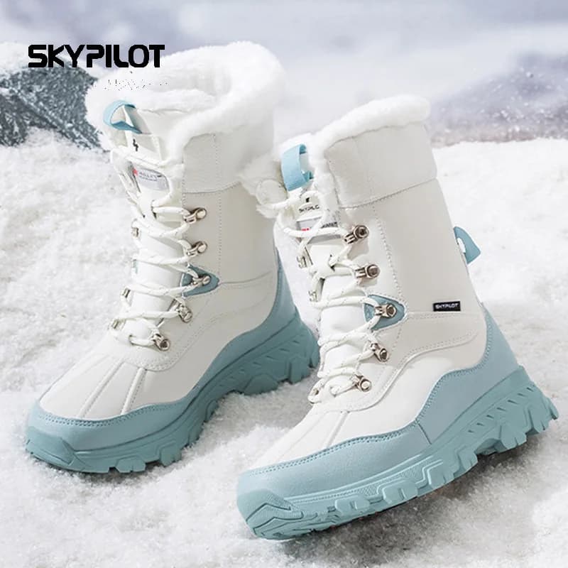 Skypilot outdoor Snow shoes men hiking shoes winter high top women waterproof warm ski boots waterproof boots trekking sneakers
