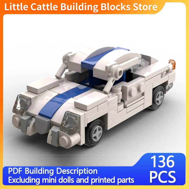Speed Racing Car Model MOC Building Bricks 750GT Double Bubble Hypercar Modular Technology Children Holiday Gifts Assemble Toys