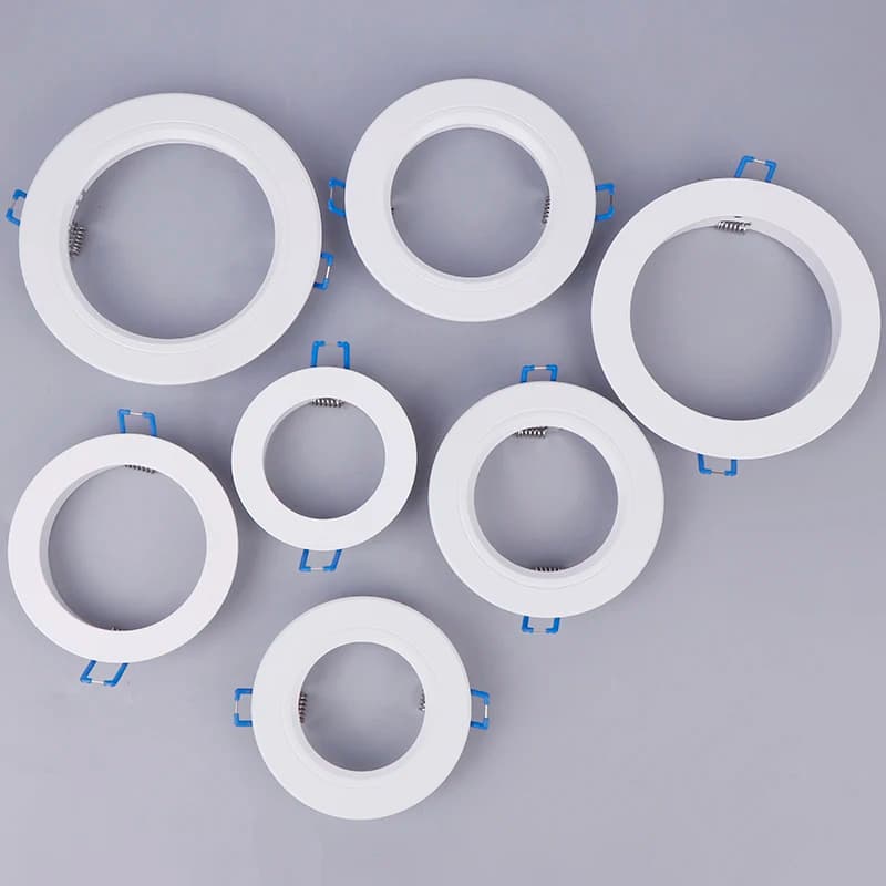 LED Downlight Spotlight Brackets Light Stand Adapters Lamp Shade Rings Hole Enlarge White Outer Frames Cut Out Remedial Circles