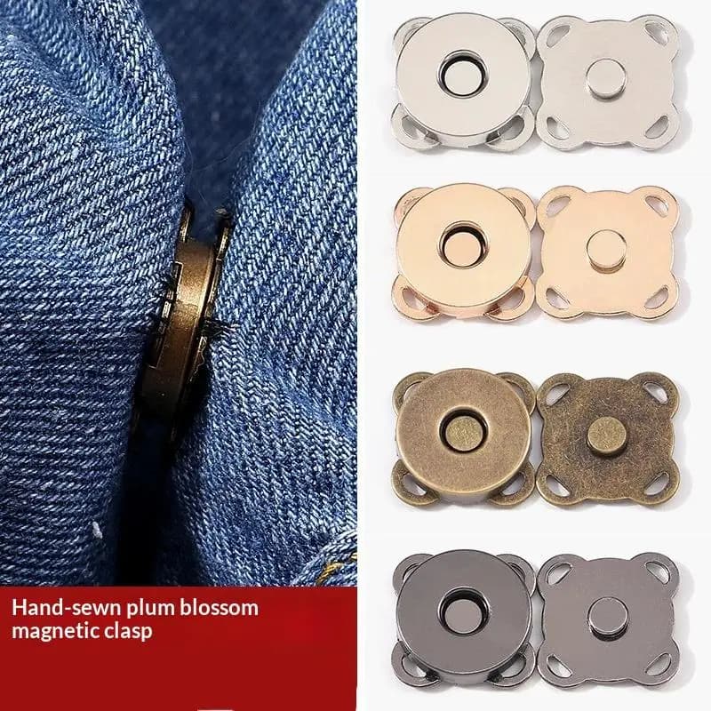 Mini Magnetic Adsorption Buckles 10 Sets Snap Button Fasteners for Handbag Wallet Handmade Leather Sewing
