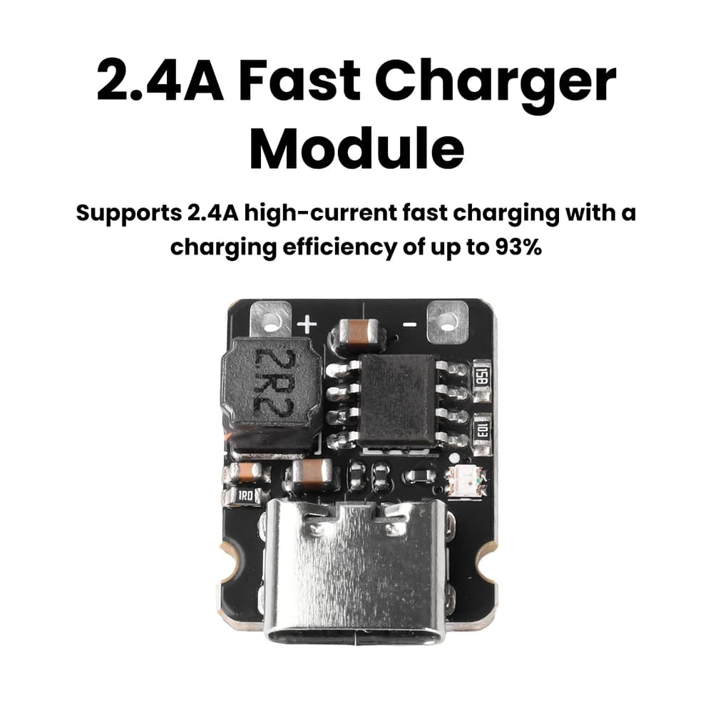 Scheda di ricarica per batterie al litio ferro fosfato Mini 1S 3.2V 3.6V, modulo caricabatterie rapido 2.4A, ricarica a corrente costante
