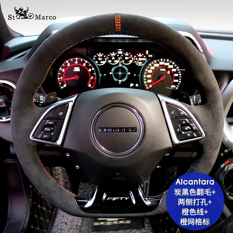 For Chevrolet Camaro Hand sewn do-it-te Cop handle inside Vera Alcantara
