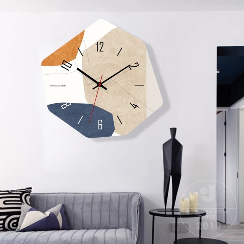 Nordic Wall Clock Modern Luxury Living Room Decor Artistic Creative Design Silent Non-Ticking Quartz Clock Home Office Decor