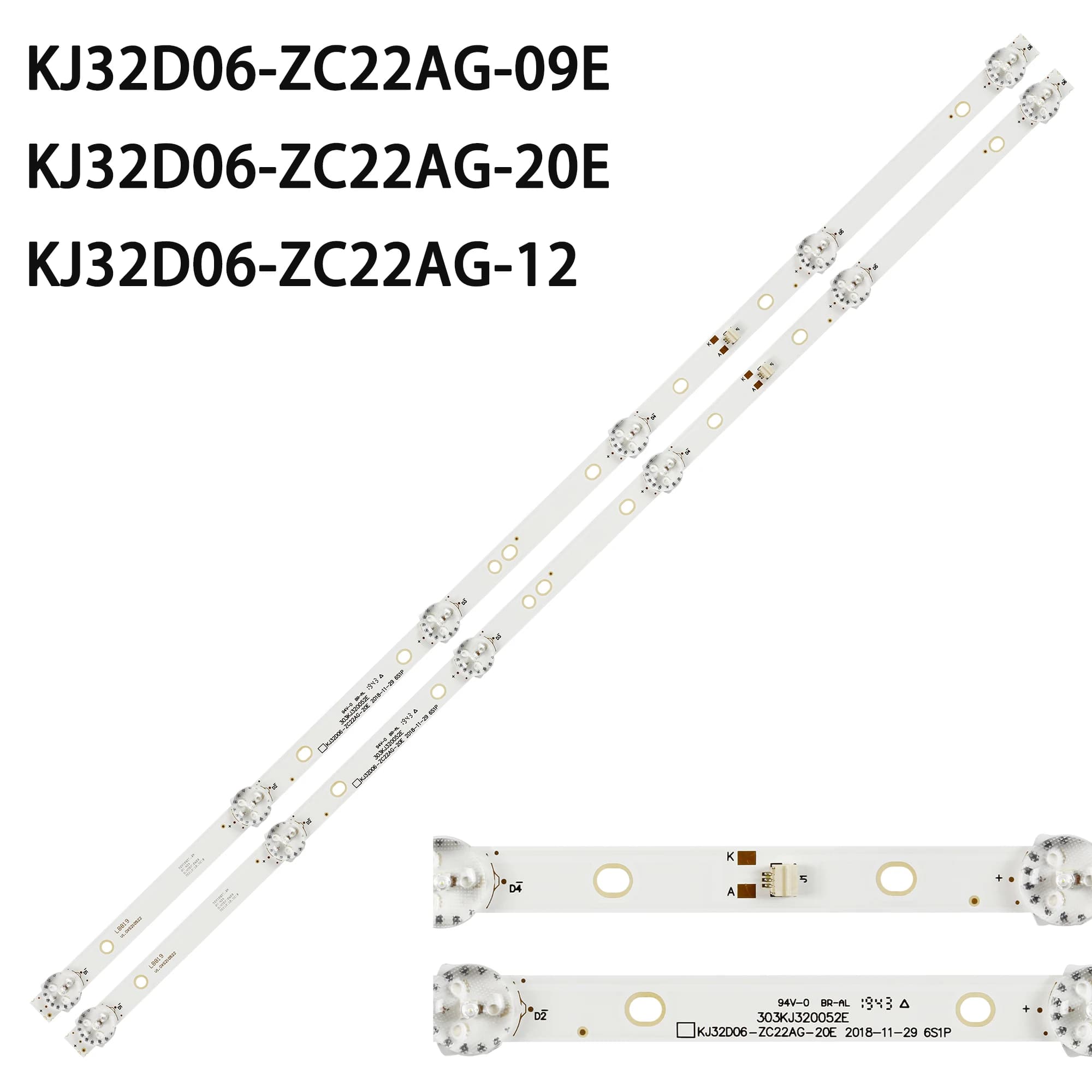 LED Backlight strip 6 lamp For KJ32D06-ZC22AG-09 12 20E 303KJ320044 KM0320LDCH 32LH0202 32HH1830 HTV-32R01-T2C/A4/B V320BJ6-Q01