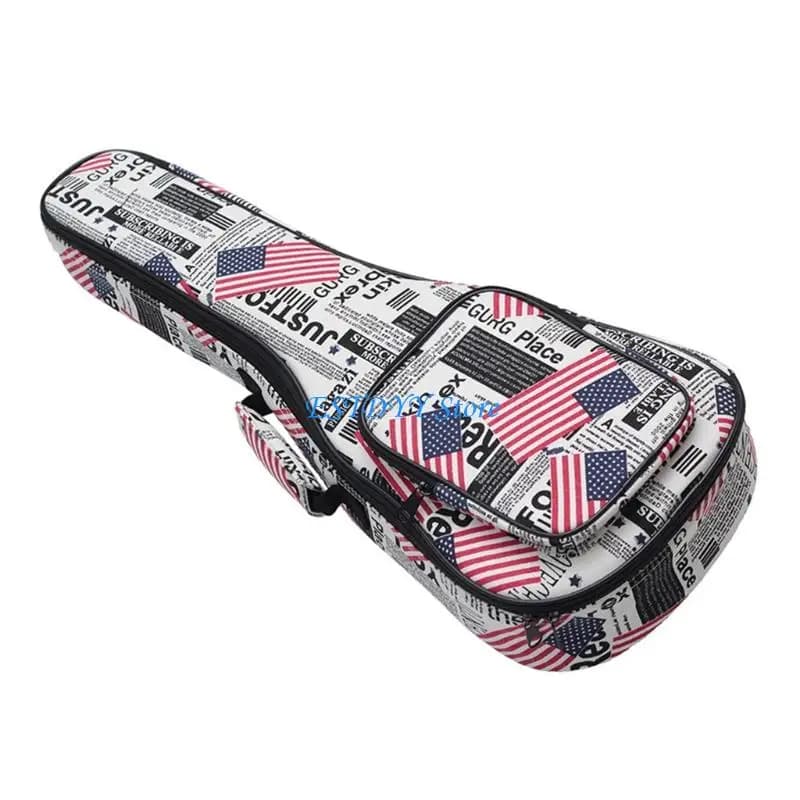 Zaino per Ukulele con bandiera americana G6DE da 23 pollici, comode cinghie da trasporto antiurto