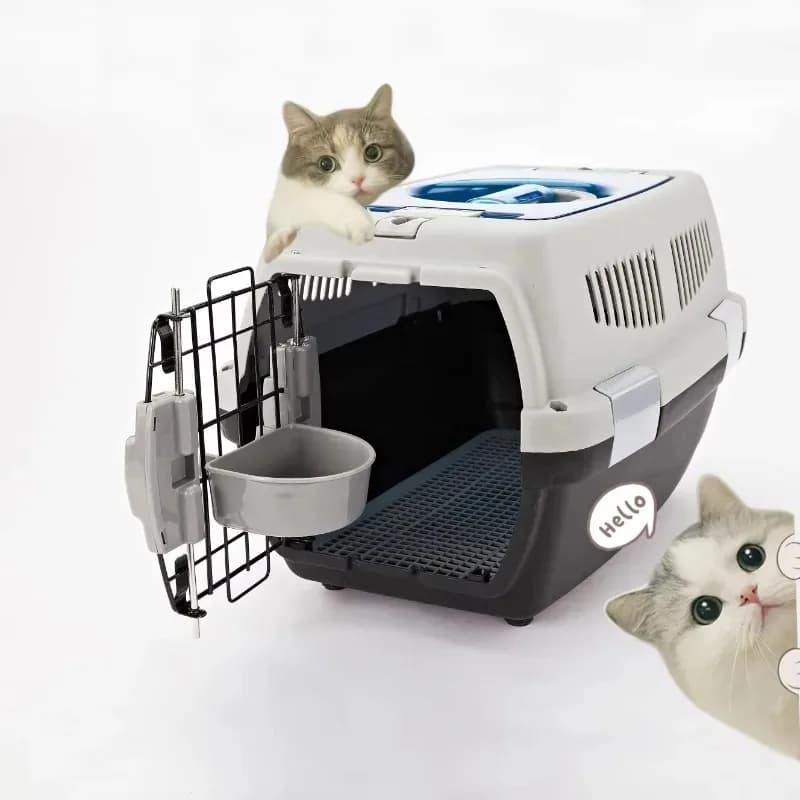 cat cage Luxury Travel Pet Cage Carrier Airline Approved Pet Dog Kennel Cage for Dogs and Cats