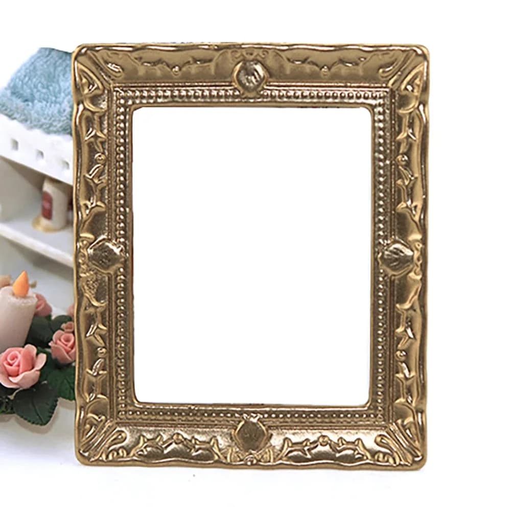1 Pezzo Cornice Fotografica in Resina Miniatura 1/12 per Casa delle Bambole, Modellino Giocattolo per Accessori e Decorazione ob11