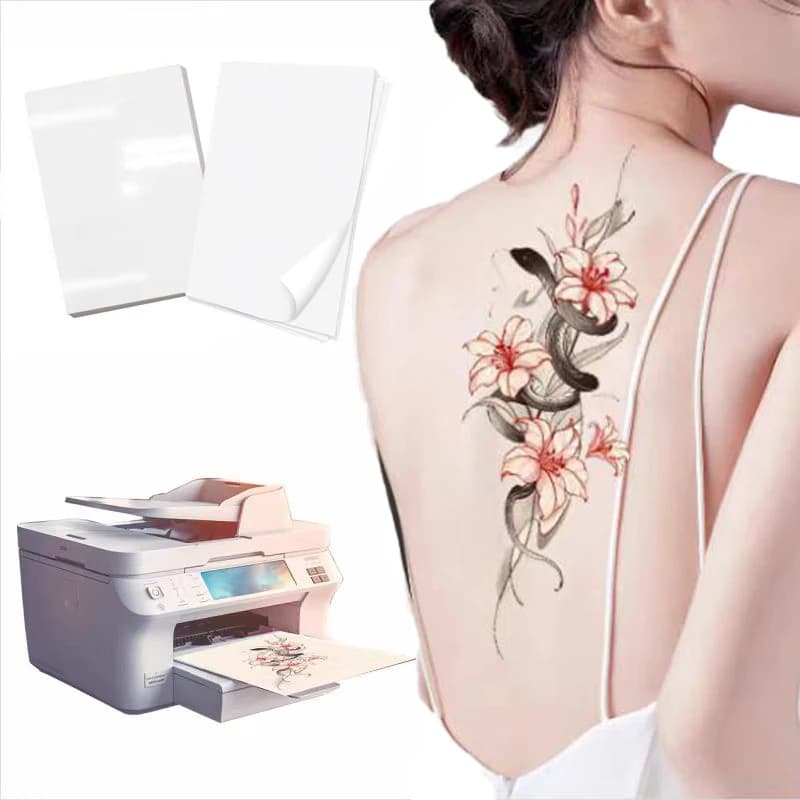 5/10sets A4 Transfer Paper DIY Art Waterproof Temporary Tattoo Skin Paper Inkjet or Laser Printers Suitable For Adults Children