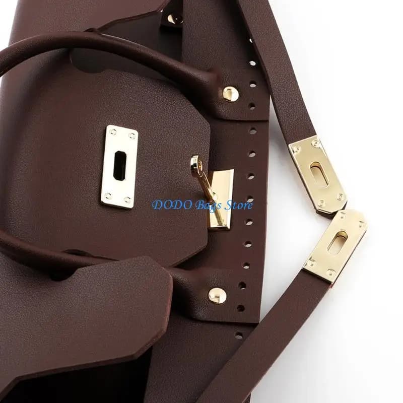 Accessori per sacchetti per maglieria a mano E8FB Set crea borse fatte a mano per cucitura in pelle in pelle per cucire