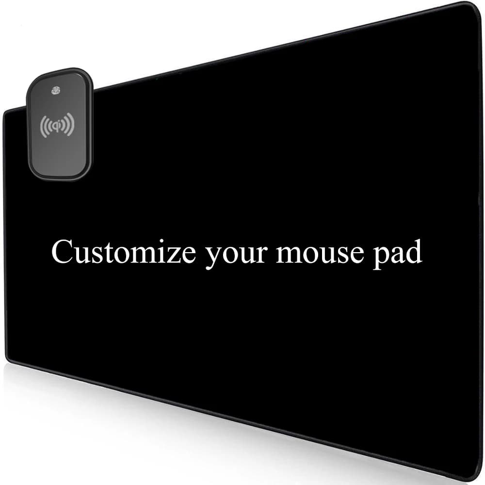 Tappetino per mouse con ricarica wireless fai-da-te Stampa la tua foto Tappetino per computer completo per PC Gamer Tappeto per giocatori Personalizza tappetini per tavolo per la configurazione di giochi