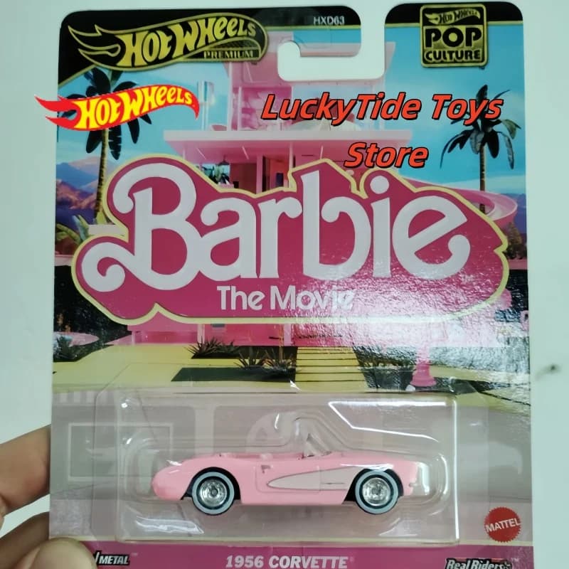 Modellino Auto Premium Hot Wheels Pop Culture Diecast 1/64 1956 Corvette in Lega, Giocattolo da Esposizione per Ragazzi, Regalo di Compleanno