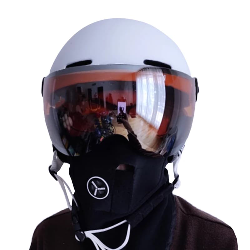 Casco da Sci LOCLE per Uomo, Donna e Bambini, Ultraleggero per Snowboard, Skateboard, Moto, Motoslitta, con Visiera e Occhiali IN-MOLD