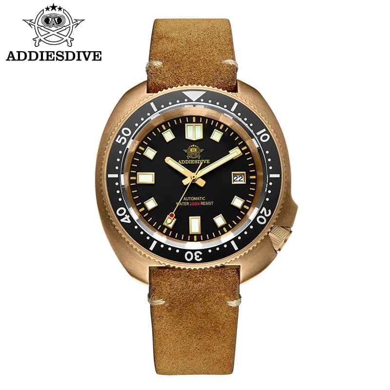ADDIESDIVE Business CUSN8 Solid Bronze Watches For Men Japan 8215 Ceramic Bezel Sapphire Glass Reloj Hombre Calendar Wristwatch