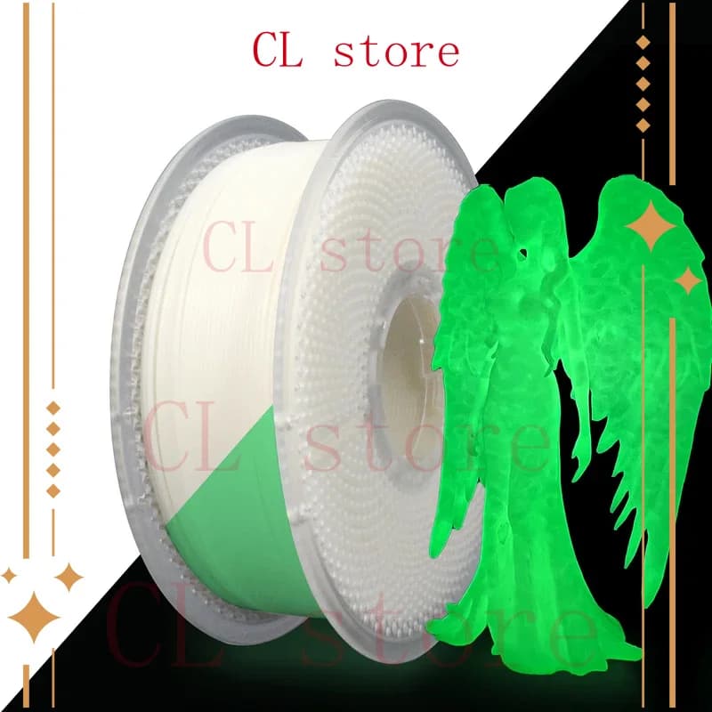 Filament PLA F Glow Green in the dark, PLA F filament for 3D printing dimensional accuracy 1.75 mm +/- 0.02 mm, 1 kg Ab coil