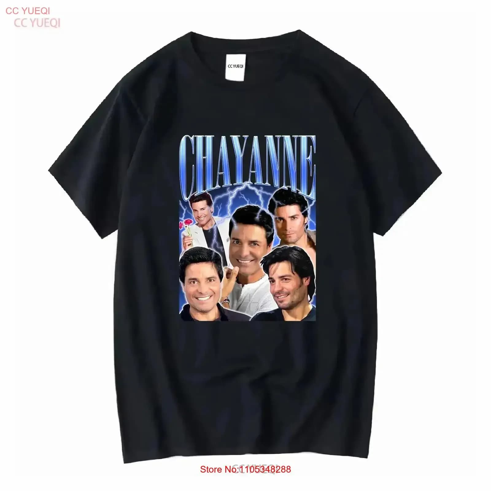T-shirt Chayanne Vintage Retro Design Premium Lavata, Abbigliamento Firmato, Top per Uso Quotidiano, Streetwear Elegante Vintage Lavato