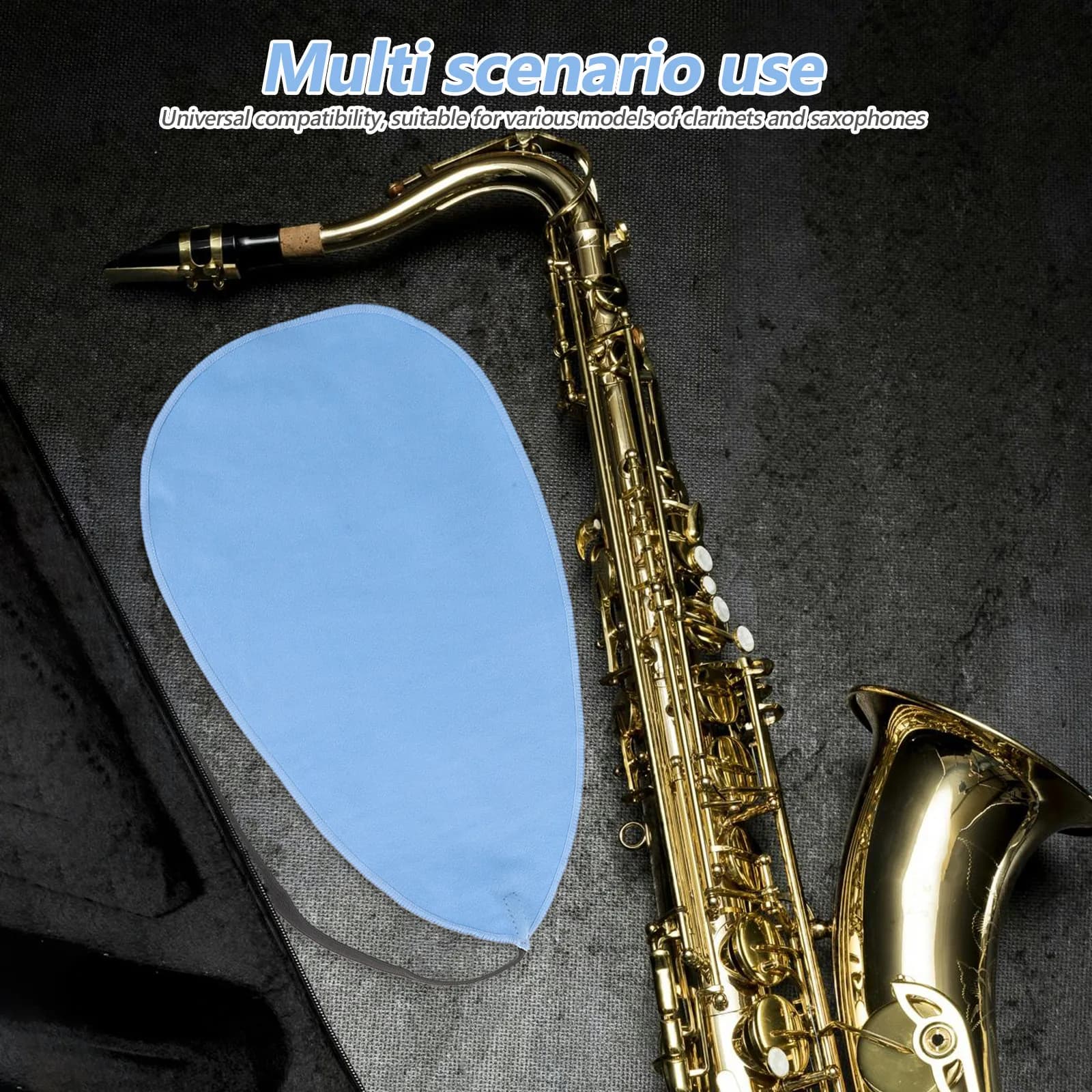 Kit di Pulizia per Clarinetto: Spugnette di Cotone, Spazzola per Bocchino, Panni in Suede Artificiale, Pulizia Profonda, Accessori per Sassofono e Strumenti a Fiato