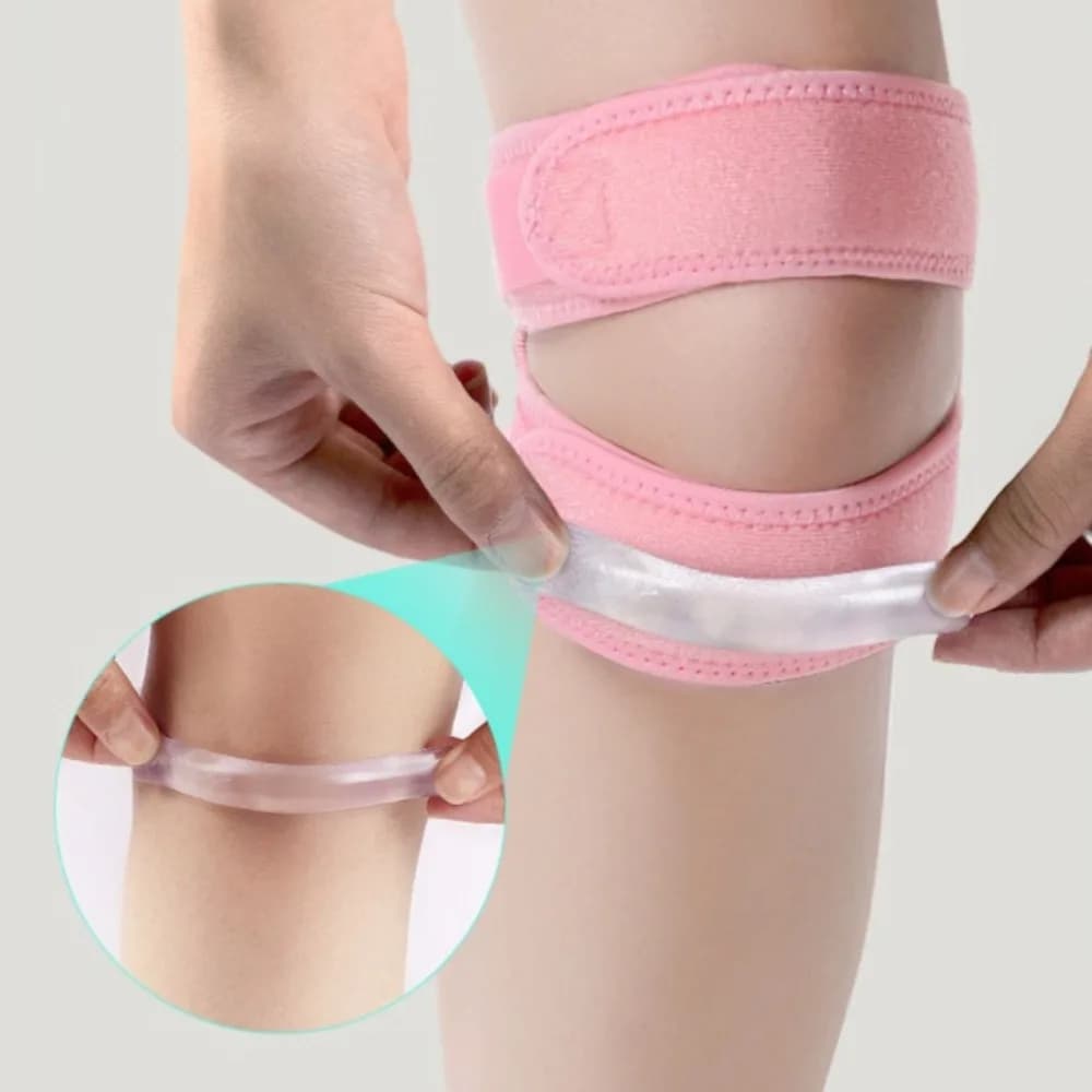 1 pz pressurizzato ginocchio avvolgente manica supporto fasciatura tutore bretelle elastiche foro per ginocchio ginocchiera supporto di sicurezza per giunti stabili