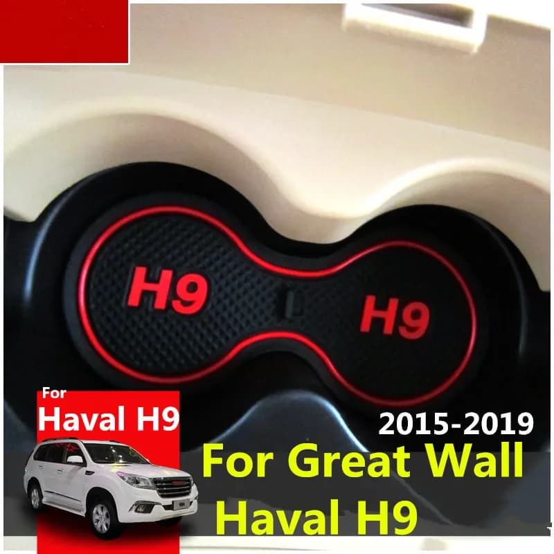 Per Great Wall Haval H9 2015-2019 tappetino in gomma 3D tappetino antiscivolo tappetino per porta cuscino per tazza cuscino per scanalatura accessori per auto