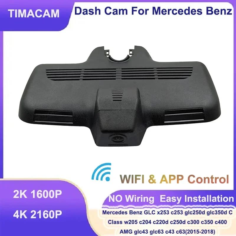 TIMACAM 2K 4K Dash Cam UHD Auto DVR For Mercedes Benz w205 c204 x253 c253 Class C 220d 250d 300 350 400 43 63 glc 250d 350d 43 63