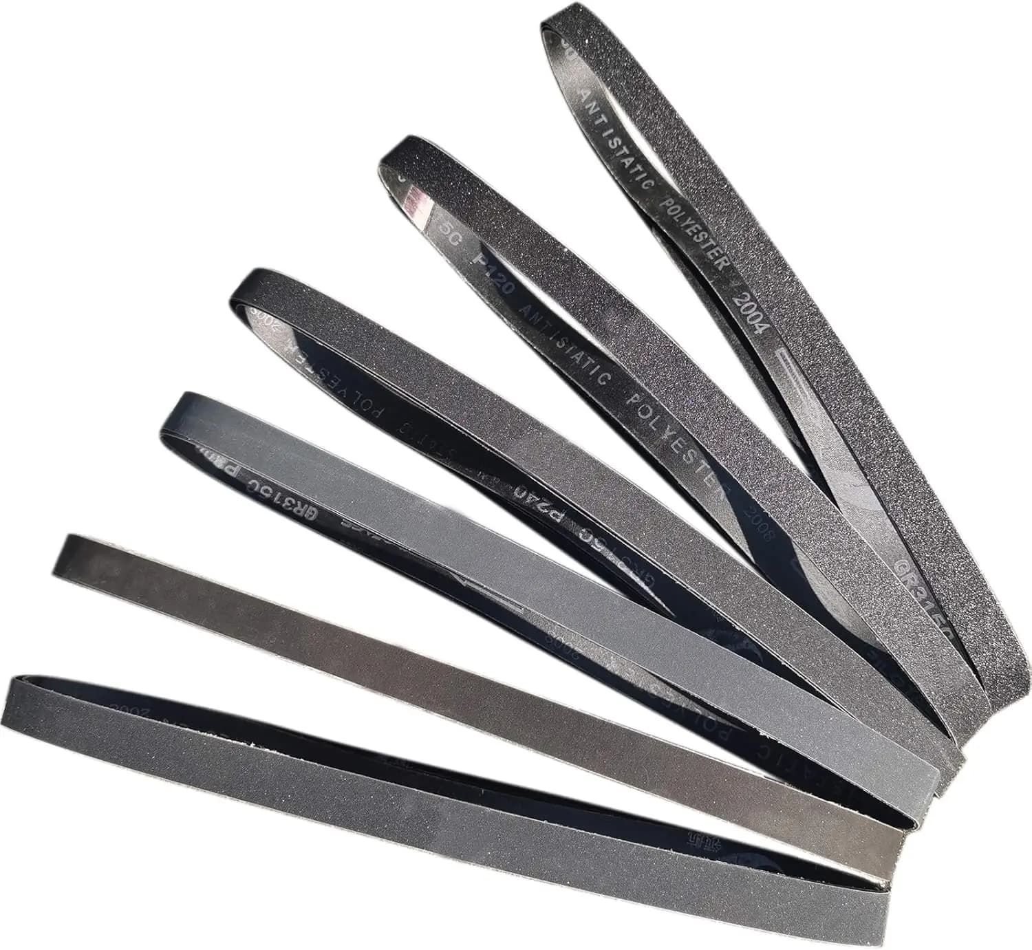 Set di 18 Nastri Abrasivi in Carburo di Silicio 1x42 Pollici, Grana 80-1000, per Affilatura Coltelli e Lavorazione Metalli