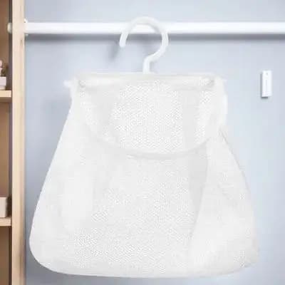 Hanging Mesh Bag 34.7x27.6cm Multi-Functional Laundry Organizer Clothespin Storage Kitchen Holder Bathroom Hanging Storage