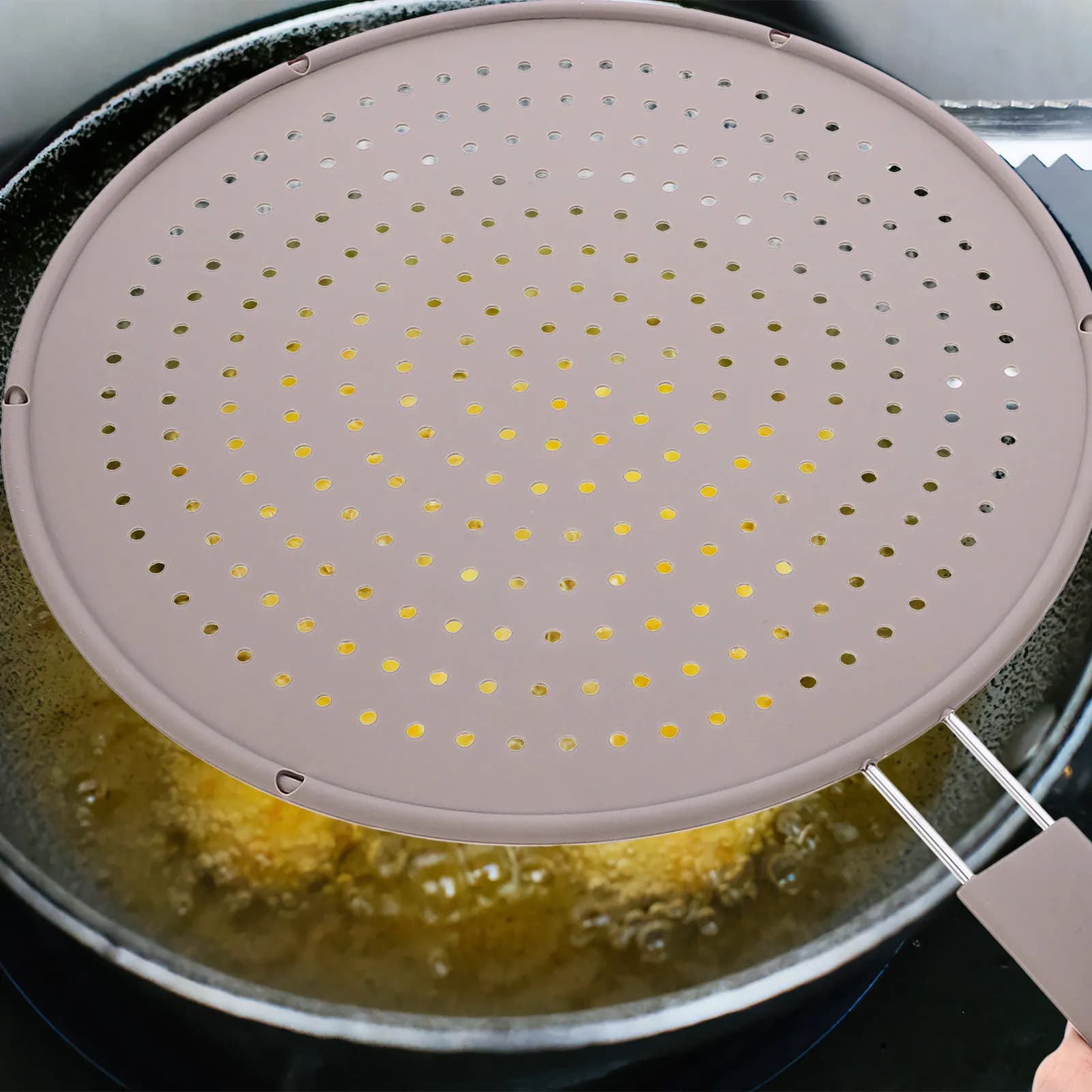 Schermo Anti-Schizzi per Padella in Silicone, Protezione Anti-Olio Resistente al Calore, Copertura Anti-Schizzi per Pancake, Facile da Pulire