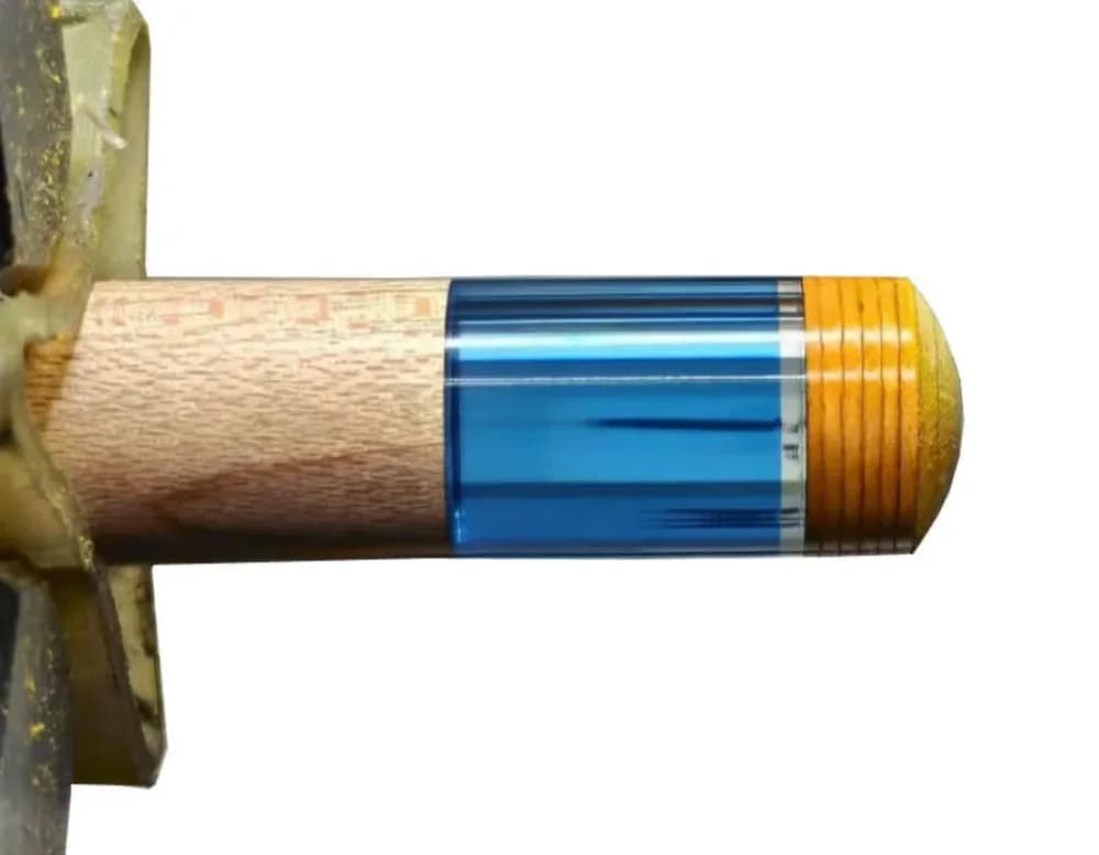 Stecca da biliardo in acrilico trasparente con carom, puntale colorato, diametro 15 mm x L 25 mm (colore casuale)