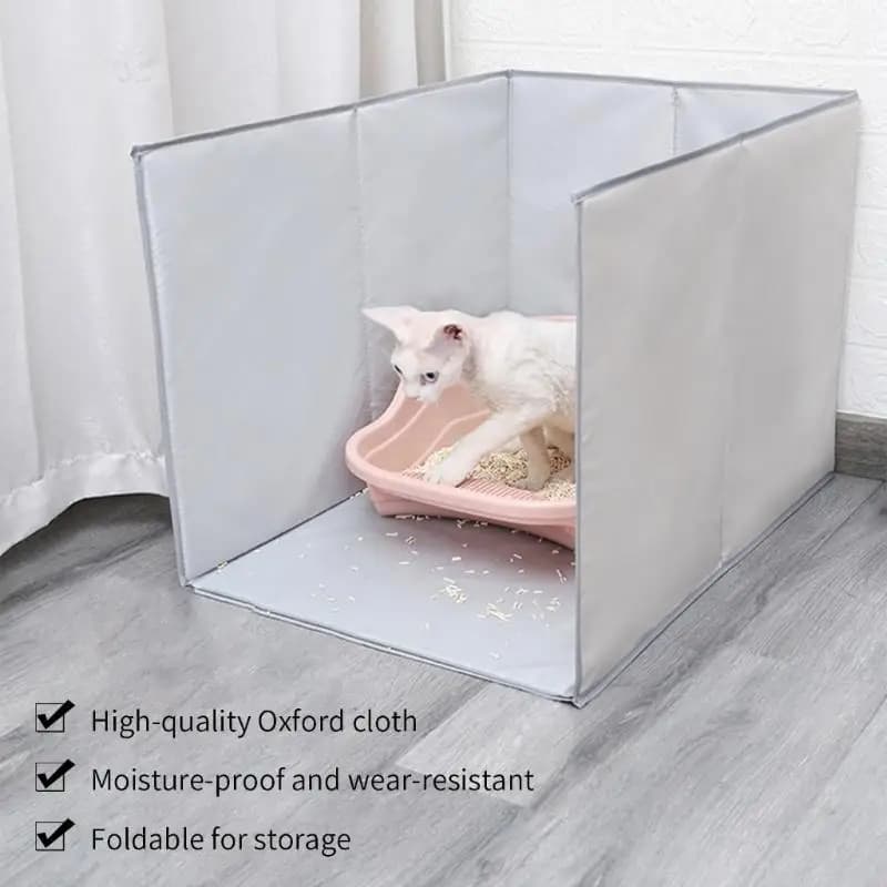 Barriera per lettiera in PVC a prova spruzzi, facile da pulire, per uso domestico