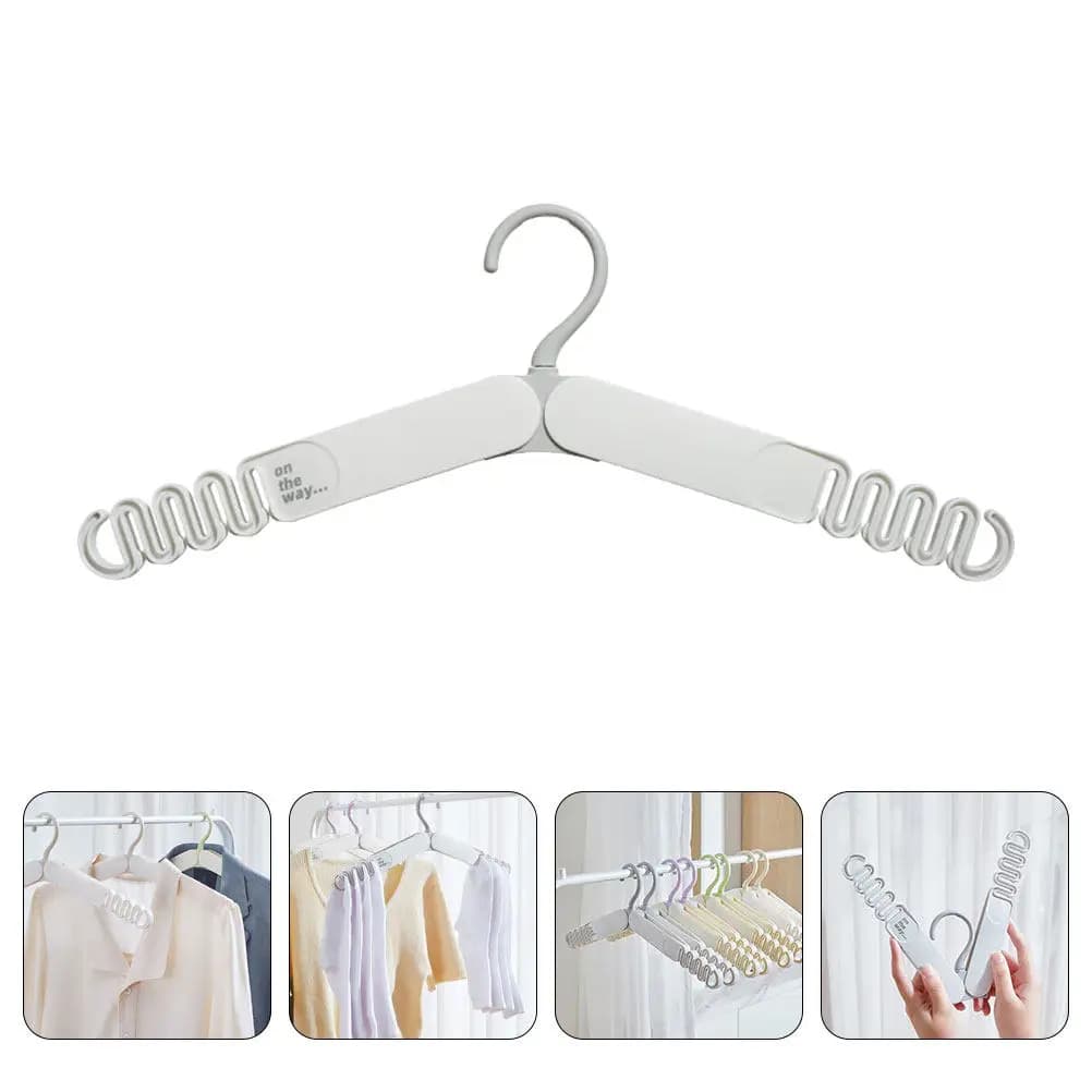 Appendiabiti Pieghevoli Salvaspazio da Viaggio, Appendiabiti Leggeri in Plastica per Armadio, Pantaloni, Camicie, Calzini