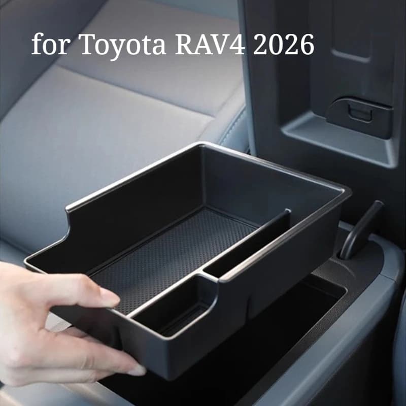 Per Toyota RAV4 2026: Vassoio portaoggetti nascosto per bracciolo auto, organizer per console centrale, inserto per miglioramento interni, ricambi e accessori