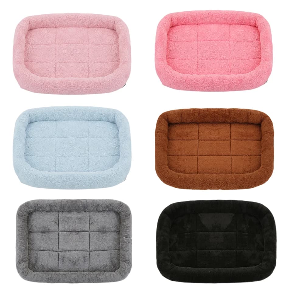 Morbido peluche quadrato letto per cani letti per cani gatto piccolo medio grande Pet Sleep Pad calmante gatto cane cuscino forniture per animali domestici