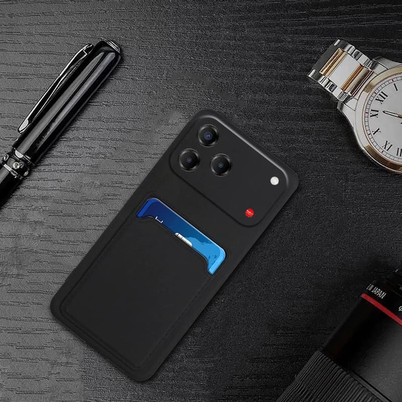 Skinlee for Nubia V80 Pro Vita Design Case with pocket for insertable cards, silicone shockproof case for Nubia V80 Max, back cover