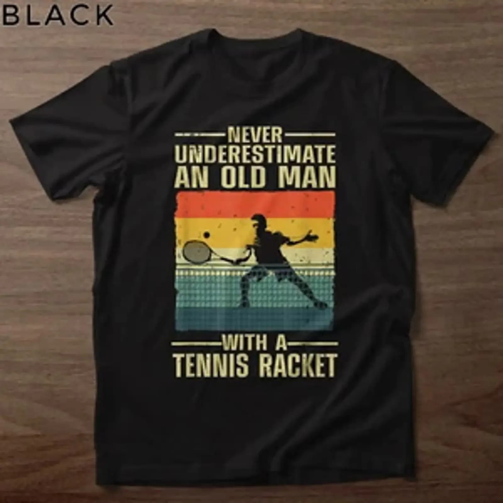 Tennis T Shirt For Grandpa Men Player Racket Sport s vintage Washed fashion graphic Stretched Breathable Soft Slightly Stylish