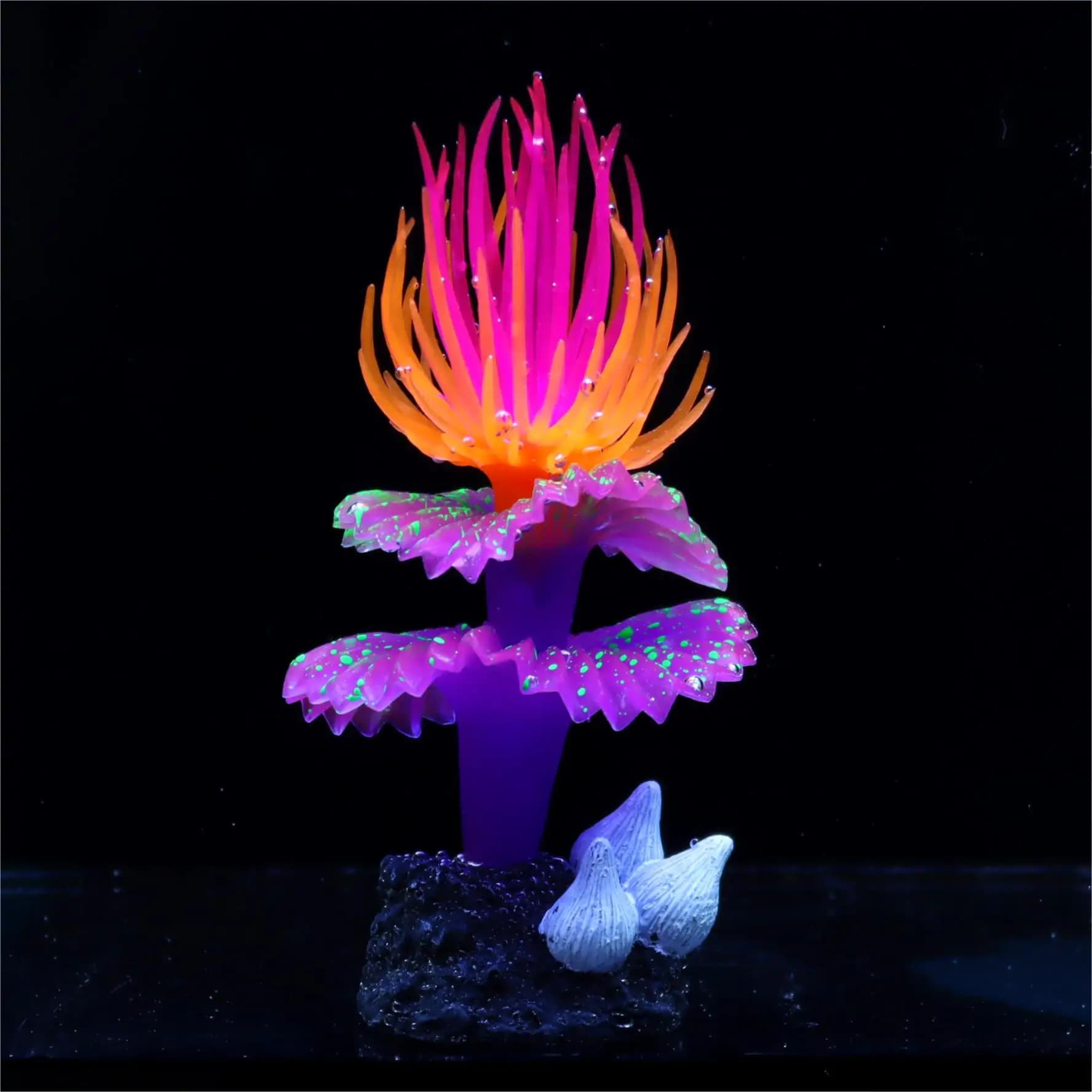1pc, Fluorescent Sea Worm Coral Ornament, Luminous Aquarium Decoration, Festive Underwater Christmas Tree Design for stocking st