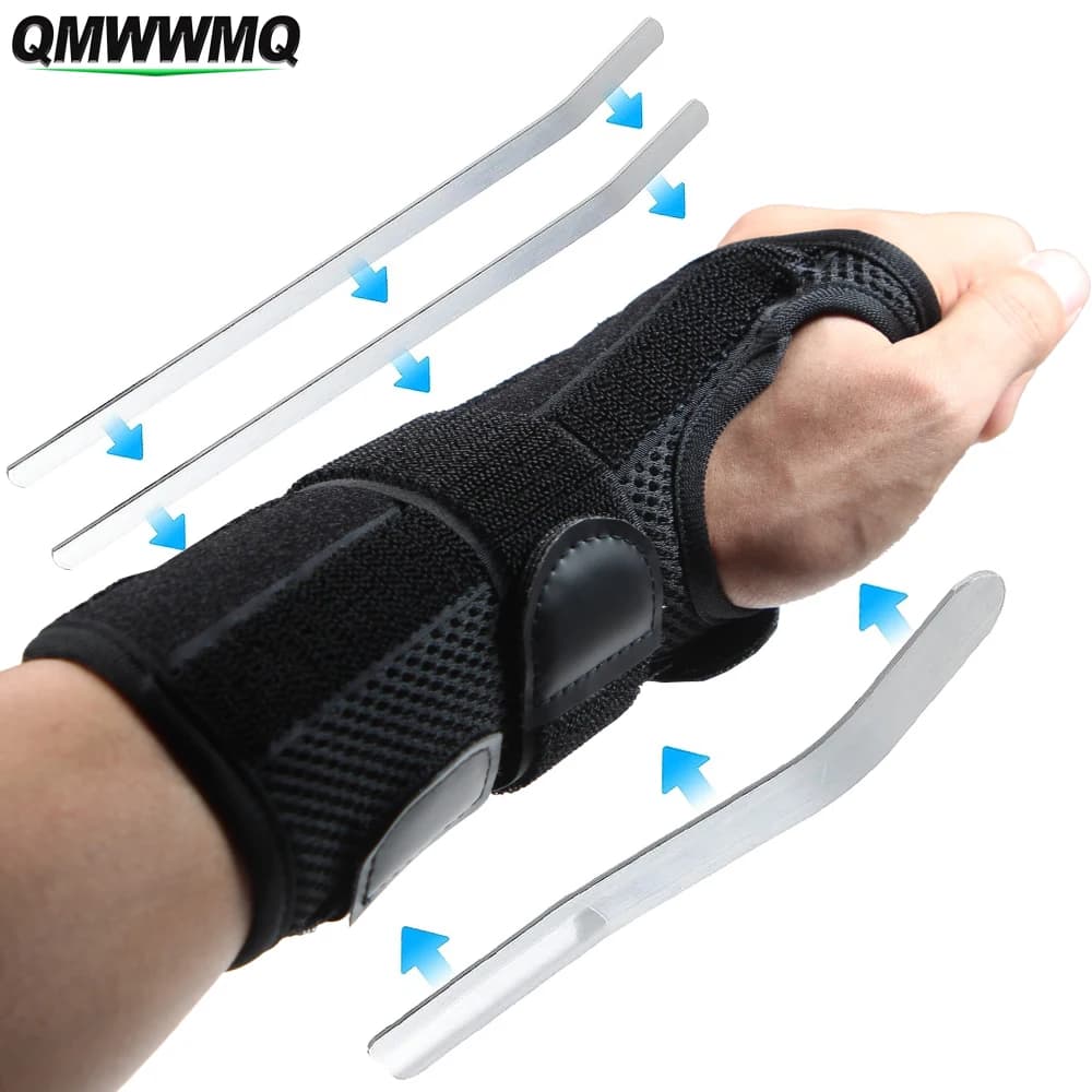Supporto per Polso Regolabile con Fissaggi, Tutore Compressivo per Mano e Braccio per Lesioni e Dolore al Polso