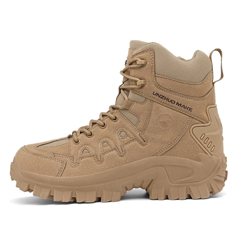 Nuovi stivali tattici da uomo Comodi stivali militari Scarpe da trekking Outdoor Mid Top Stringate Scarpe sportive casual antiscivolo da lavoro durevoli