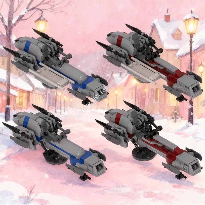 623 pz MOC Star Battle Republic BARC Speeder Pack Modello di Costruzione Giocattolo Blocchi Costruzione Regali Di Natale Idea Educazione Mattoni