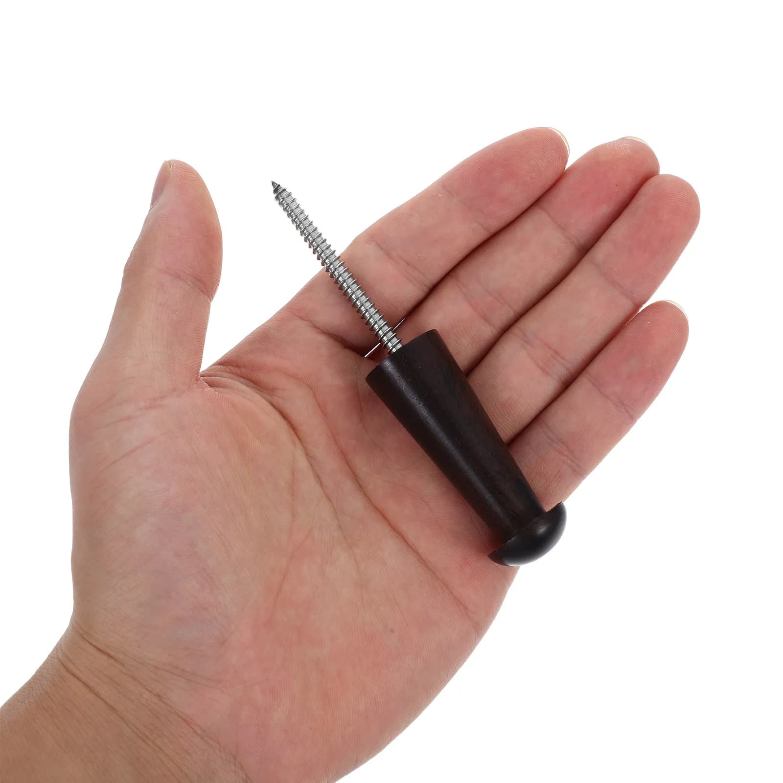 Set di 1 supporto da parete per chitarra in acciaio inossidabile e legno, resistente, per violino e ukulele, con tubo di espansione e viti incluse