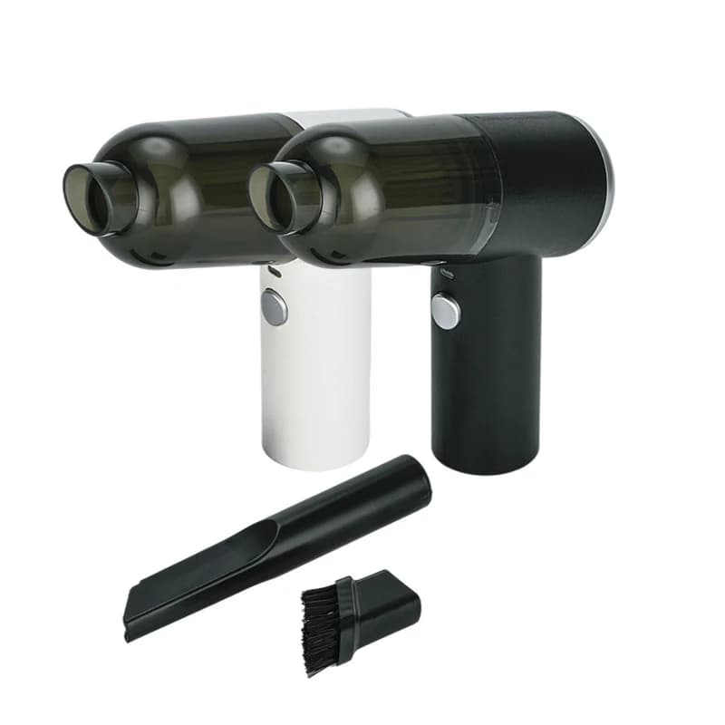 Aspirapolvere Portatile per Auto 12V, Mini Wireless ad Alta Aspirazione, Multifunzione Umido/Secco, Batteria 2500mAh, 30-45min di Autonomia
